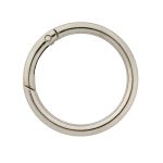 Карабин металл кольцо 38.0 мм (50х50 мм), никель, 5 шт