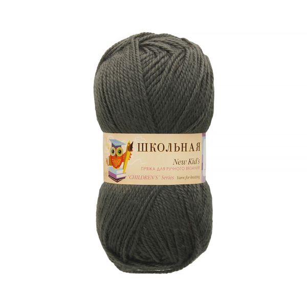 Пряжа Пехорка Школьная / уп.5 мот. по 50 г, 150 м, цв.035 маренго (т.серый)