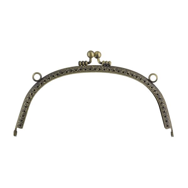 Застежка для сумки фермуар 16.5х7.5 см, 5 шт, 02 под состаренную бронзу, Gamma FER-10