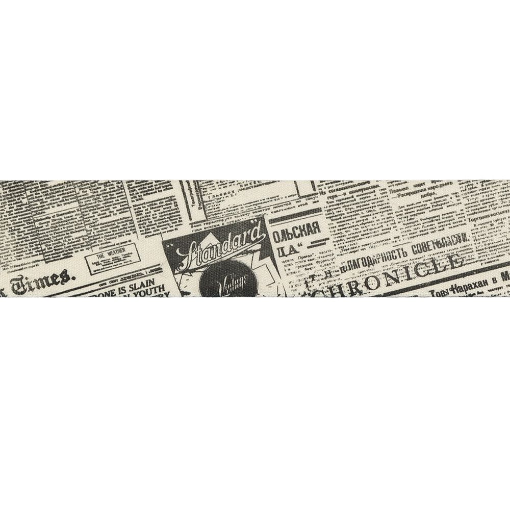 Лента хлопок с рисунком 25.0 мм / 5 шт по 3 метра, T093_113 Newspaper, CLP-251 Gamma