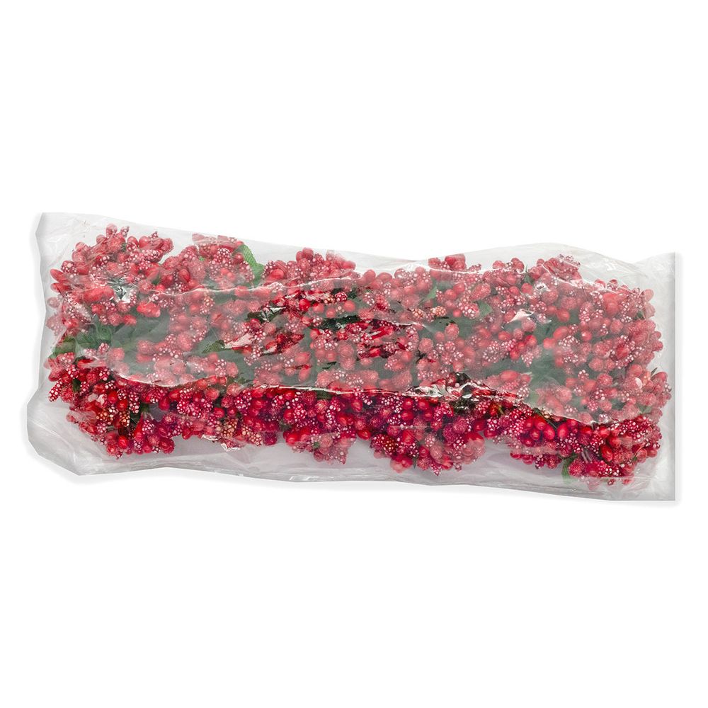 Цветы искусственные декоративные 2см (12 штук) (красный)