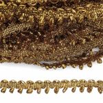 Тесьма вязаная отделочная 10 м, С721 (золотой)