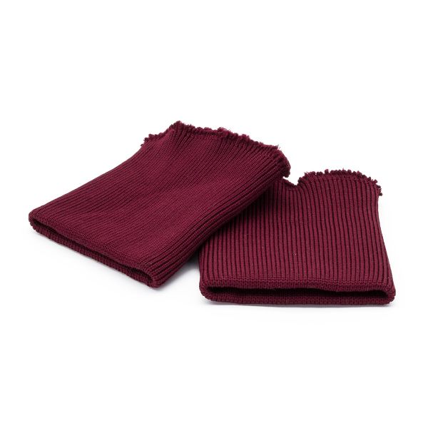 Манжеты трикотажные 9.0х9.5 см, 1 пара, средней плотности 14 кл, 1х1, 8052 бордо