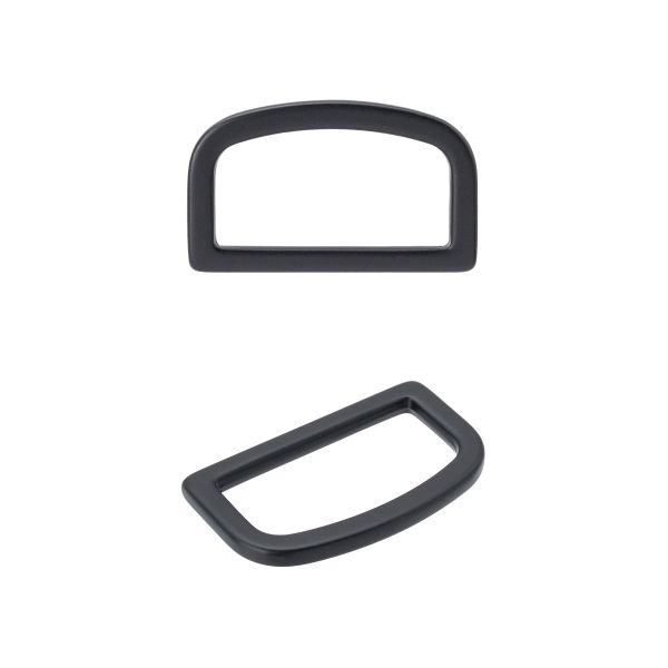 Полукольцо литое металл 20мм (25х15мм), черный матовый, MB2345, 6 шт