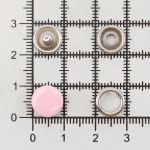 Кнопка рубашечная (джерси) закрытая ⌀9.5 мм, ≈1440 шт, МЕТАЛЛ, эмаль, 133 св.розовый матовый, NEW STAR