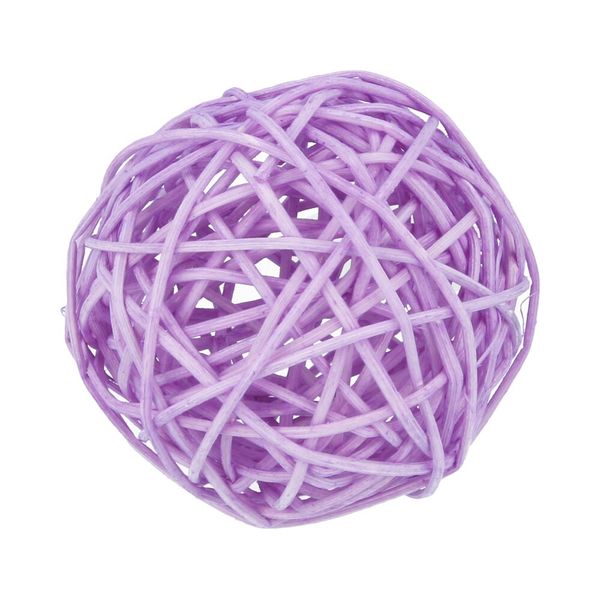 Шары декоративные из ротанга 7 см, 6 шт, №09 фиолетовый, Blumentag BRF-7