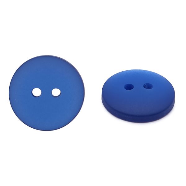 Пуговицы на 2 прокола 22L (14мм), пластик (col.20 синий), CR-K18M, 144 шт