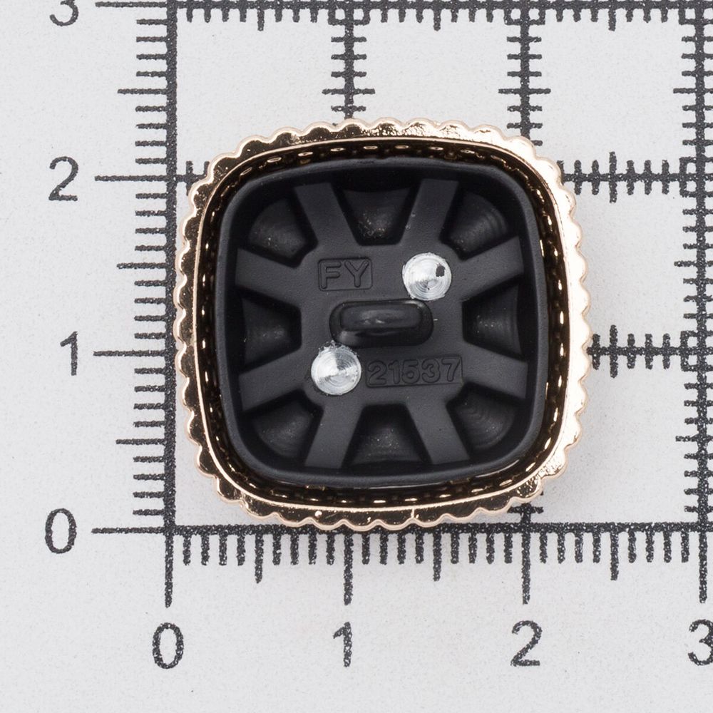 Пуговицы на ножке 36L=23 мм, металл, GD.Black (золото-черный), 10 шт, MP07