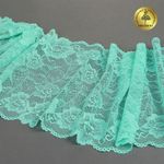 Кружево бельевое эластичное 190 мм / 10 м, 24, цв.мята, Kruzhevo