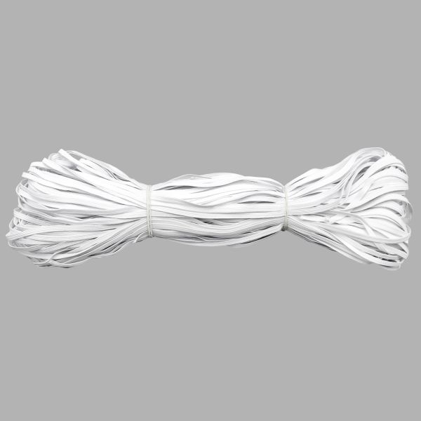 Резинка бельевая (стандартная) 5.0 мм / 100 метров, белый