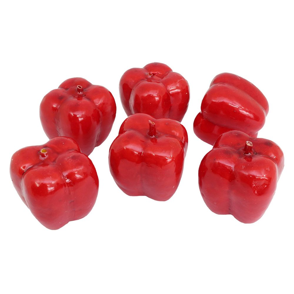 Декоративный элемент "Перец", 40 мм, 6 шт (красный)
