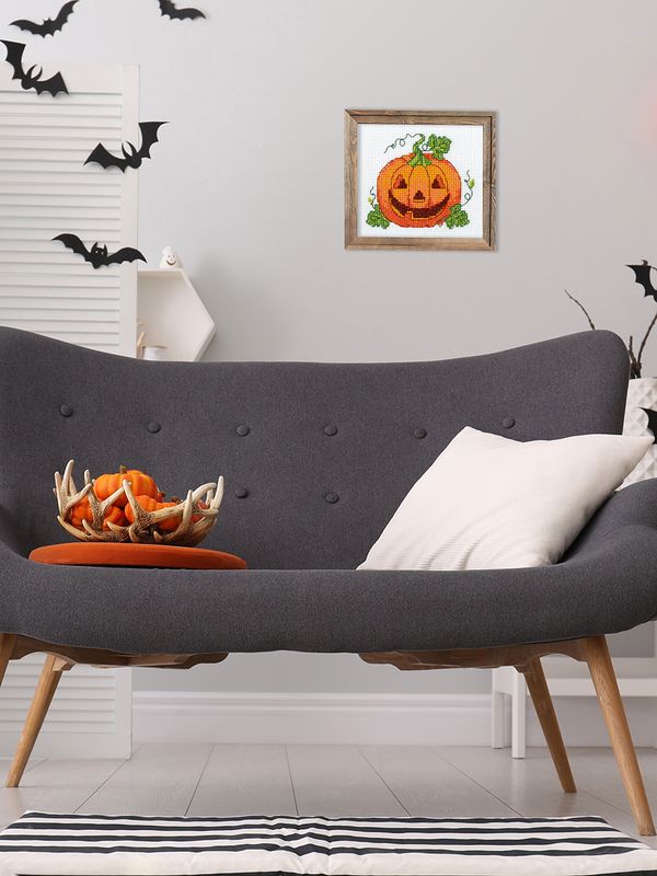 Набор для вышивания нитками Klart 12-063, Тыква, 12х10.5 см