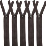 Молния трактор Arta Т6 (6 мм) 1 зам., разъем., 90 см, цв. 068 т.коричневый, уп.5 шт