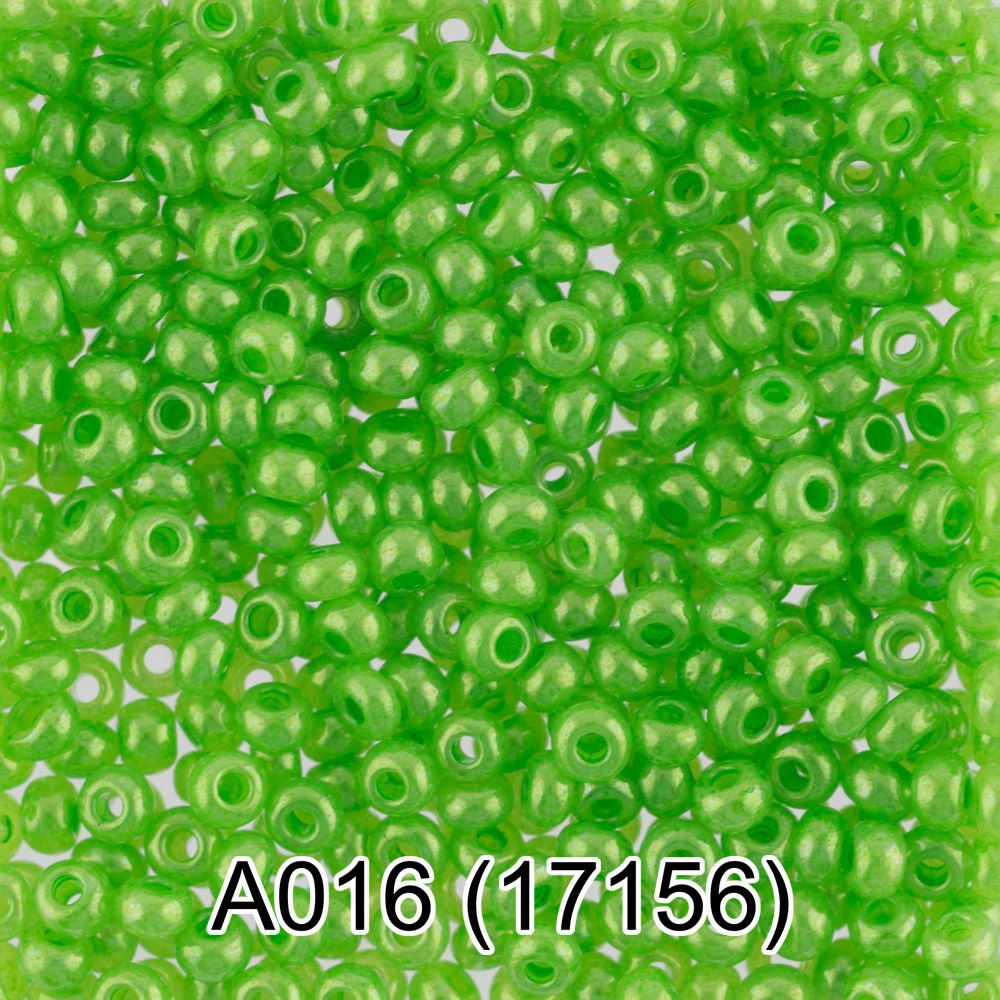 Бисер Preciosa круглый 10/0, 2.3 мм, 10х5 г, 1-й сорт, A016 зеленый, 17156, круглый 1