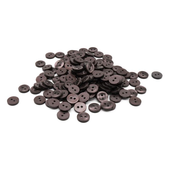 Пуговицы 2 прокола 18L, 11 мм, (col. 32 (т.коричневый)), CB-M-10, 144 шт
