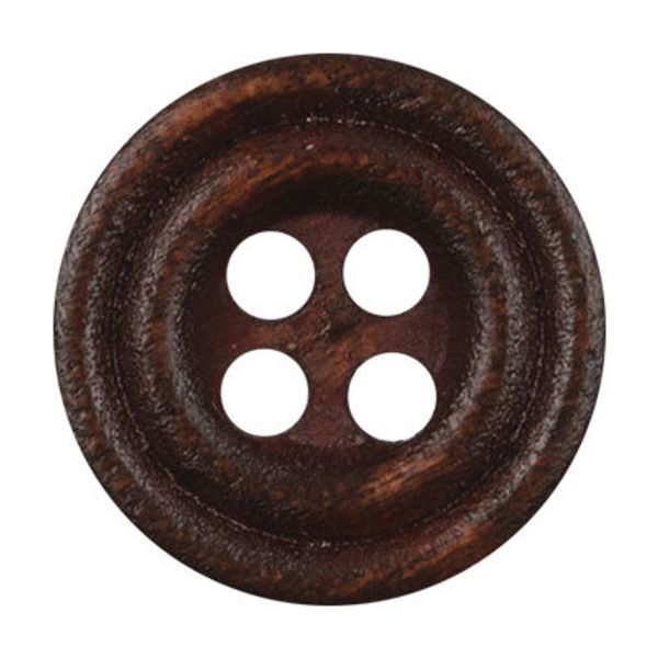 Пуговицы 4 прокола дерево 11 мм, 24 шт, №304 т.коричневый, Blitz DRN 0065