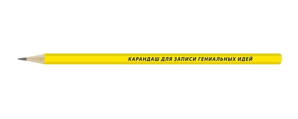 Карандаш чернографитный ТМ (HB) 16 шт, карандаш для записи гениальных идей, ВКФ SUV-011