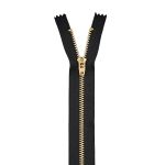 Молния металл джинсовая Т5 (5 мм) 1 зам., н/раз., 18 см, т.серый, 39125/18-3, 10 шт