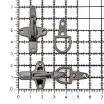 Пряжка-застежка 60х24 мм, металл (Pewter олово (черный никель)), МТ_1875, 6 шт