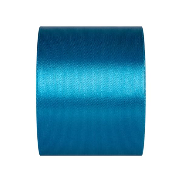 Лента атласная 1-сторонняя 75.0 мм / 33±2 метра, 150 сине-голубой, Gamma