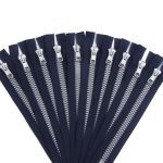 Молния трактор Arta Т6 (6 мм) 1 зам., н/раз., 18 см, Decor, цв. 044 т.синий / 991 алюминий, уп.10 шт