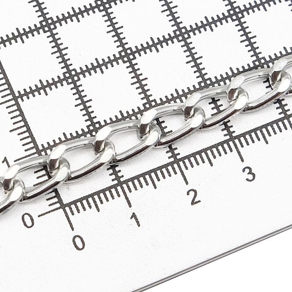 Цепь алюминиевая 11,6х6,7 мм, 10 м, никель