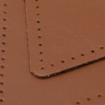 Заплатки пришивные из кожи, треугольник равносторонний 8см с перфорацией, 2 шт, 100% кожа, 02 светло-коричневый, 9126