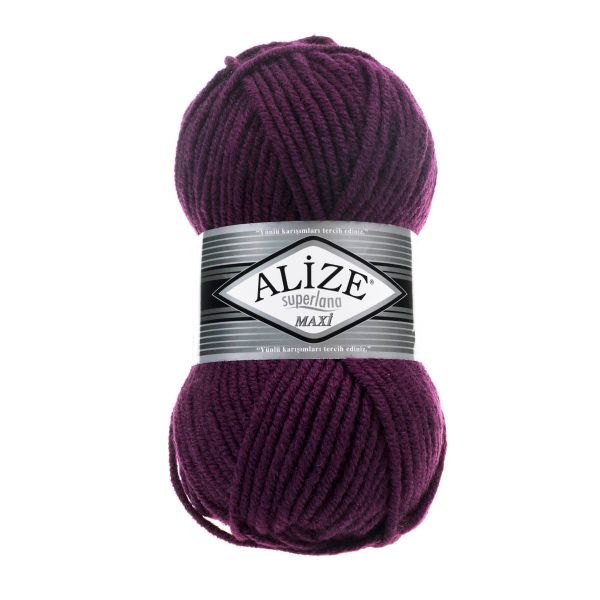 Пряжа Alize (Ализе) Superlana Maxi / уп.5 мот. по 100 г, 100м, 111 фиолетовый A