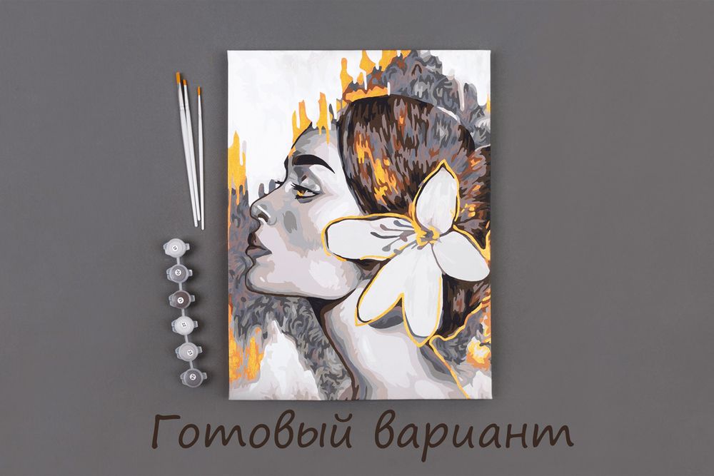 Картина по номерам Фрея, Портрет в золоте, 40х30 см