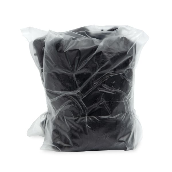 Кнопки пластиковые на тесьме (кн. ⌀8мм, тесьма 18мм, шаг 17 мм по, 3 шт, шаг 30 мм), цв. черный, 10 м