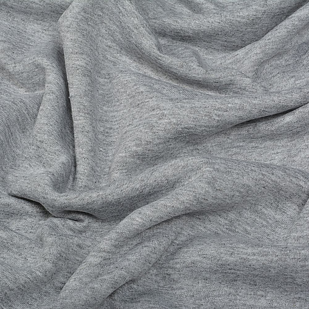 Футер 2-нитка начес 190 г/м², 100-100 см / 10 метров, ФУТ2Х.НАЧ.190.СЕР.МЕЛ.10