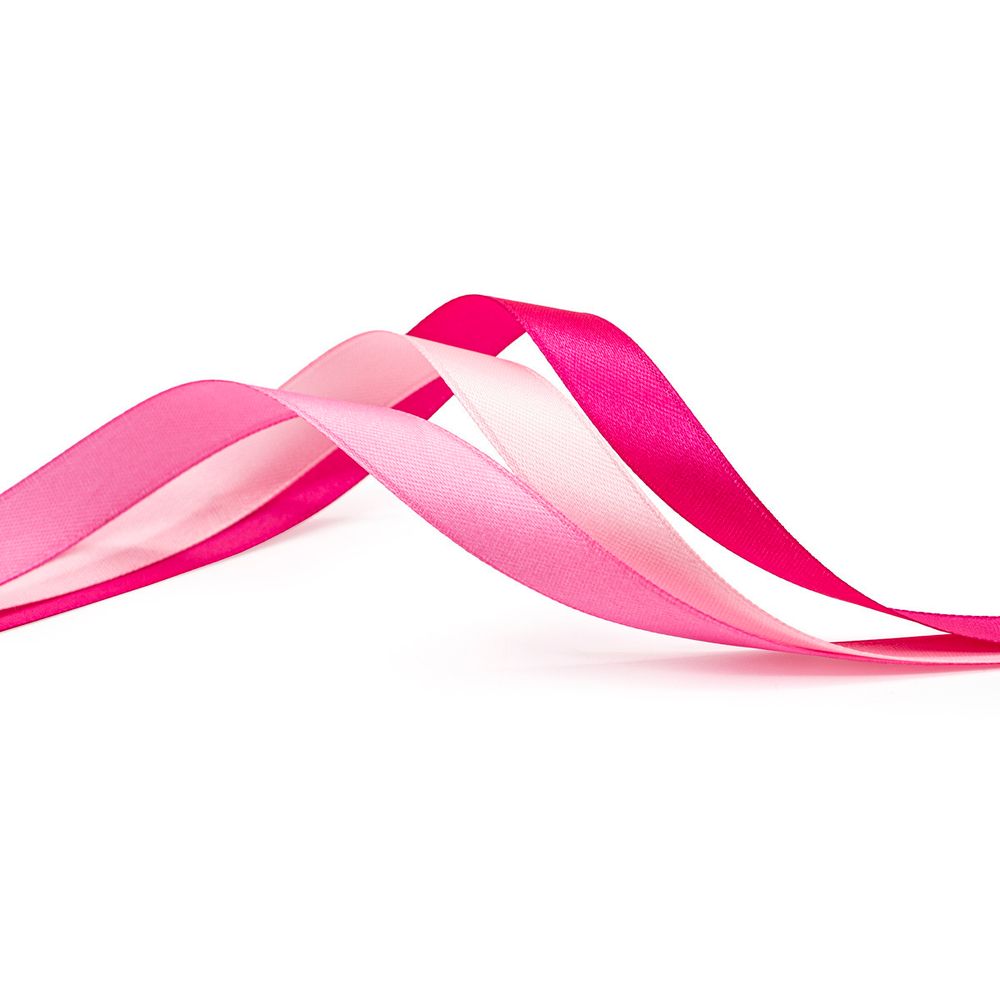 Набор атласных лент 12 мм, 32.9 м, 3 ролика в упаковке, оттенки розового
