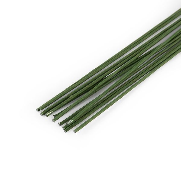 Проволока флористическая в оплетке ⌀1.6 мм, 5х12 шт, 40 см, 01 зеленый, Blumentag FIW-1.6