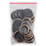 Пуговицы 4 прокола 34L (21мм), (Black (черный)), 24 шт, 615013-2