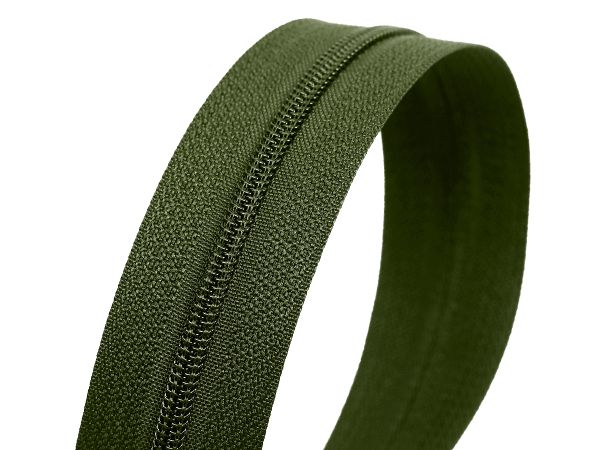 Молния рулонная витая (спираль) Т3 (3 мм) УСИЛЕННАЯ, НА БОБИНЕ, S-567 хаки (цв.SBS) / кор. 1200 метров