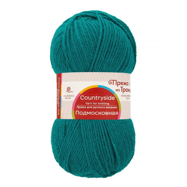 Пряжа Троицкая Подмосковная / уп.10 мот. по 100 г, 250 м, 335 изумруд