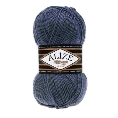 Пряжа Alize (Ализе) Superlana klasik / уп.5 мот. по 100 г, 280м, 203 джинс меланж A