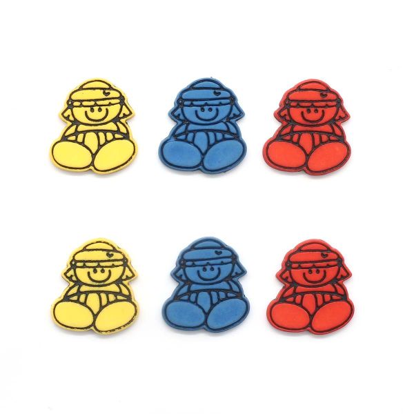 Украшения декоративные пуговицы Девочка, 6 шт, Magic Buttons I1546-DW2