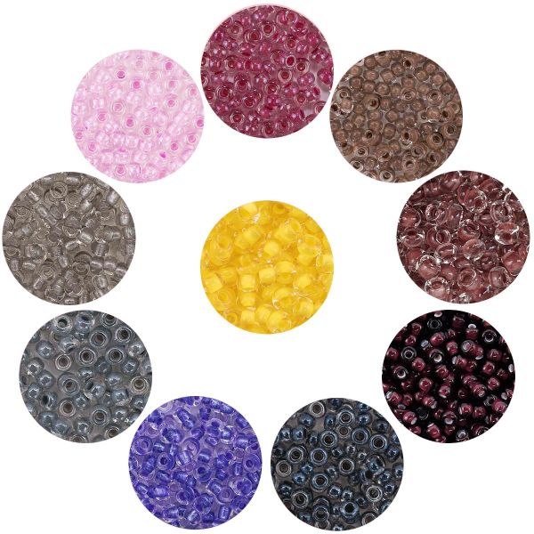 Набор бисера Preciosa 06, 10 цветов по 5 гр, № 10/0 (2.3 мм), диаметр 2,3 мм, 50 гр