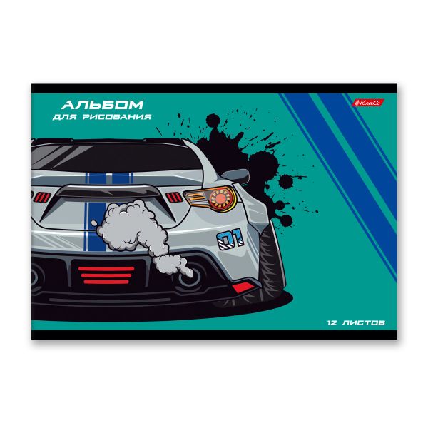 Альбом для рисования 100 г/м², A4 29х20.5 см, 12 л. на скобе, 10 шт, 000688 Гонки, Светоч 12АЛСК4_1_3_9