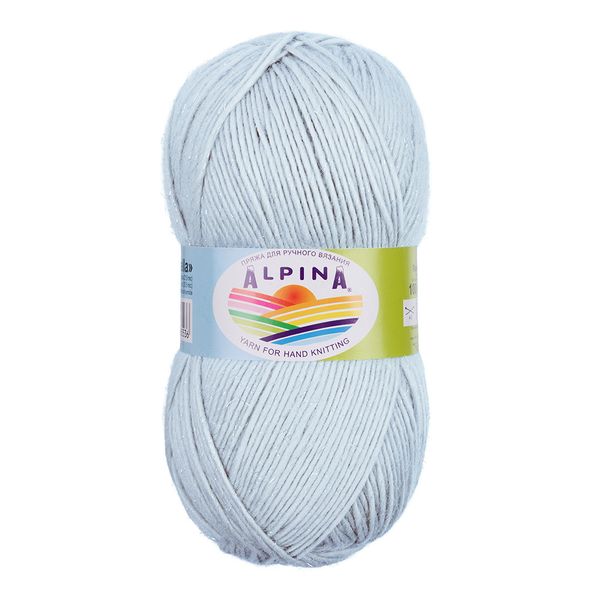 Пряжа Alpina Stella, с люрексом / уп.3 мот. по 100г, 250 м, ±13м, 85 св.голубой