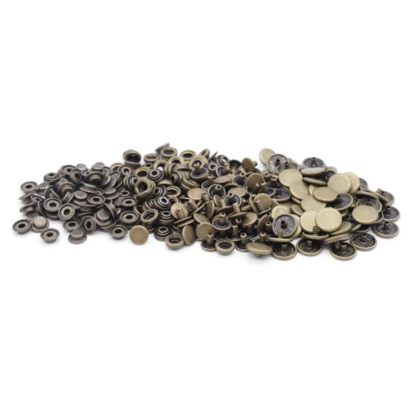 Кнопка Дельта (O-образная) ⌀15/12 мм, ≈72 шт, МЕТАЛЛ, антик, NEW STAR
