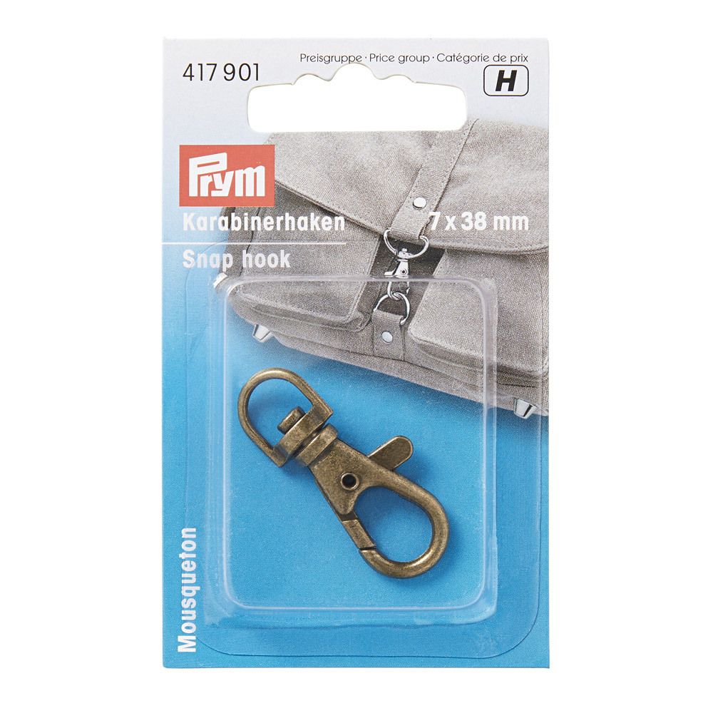 Карабин металл 7х38 мм, 1 шт, под состаренную латунь, Prym 417901