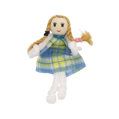 Фигурка декоративная куколка 7см (голубой), 5 шт, S090483