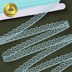 Кружево отделочное в стиле "трикотаж" 12 мм диз. 276, цв.08 мята, уп. 27,4 м