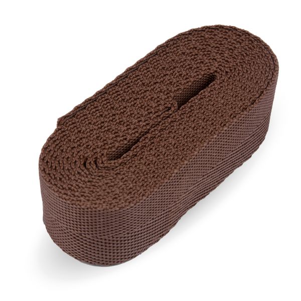 Стропа (ременная лента) 25 мм / 5х2.5 метра, фасовка, коричневый, 3816 (3074)