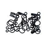 Крючки пришивные 15х8 мм, 12 шт, черный, KOH-I-NOOR 30 (6005 №1)