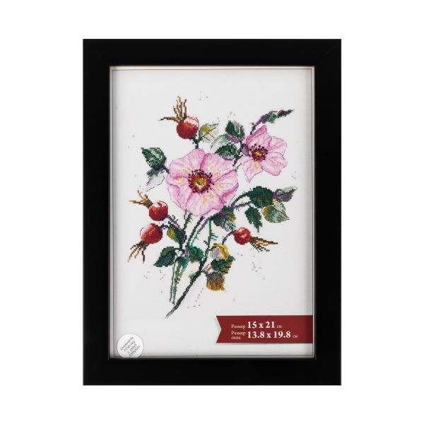 Рамка для картины (фото) пластик с оргстеклом 15х21 см, черный, Gamma ПРК-20