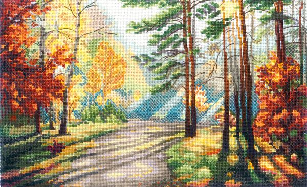 Набор для вышивания нитками Сделай своими руками, Краски леса, 32.5х20 см