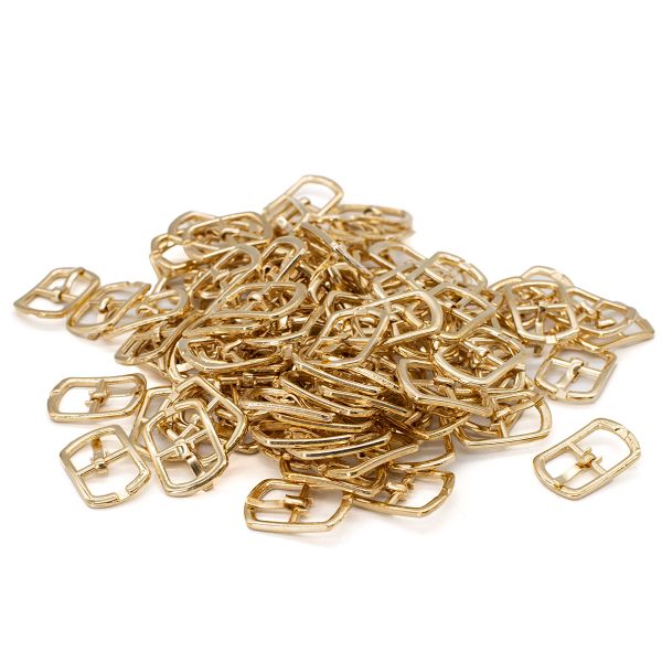 Пряжка обувная металл 10 мм (золото), S090042, 100 шт